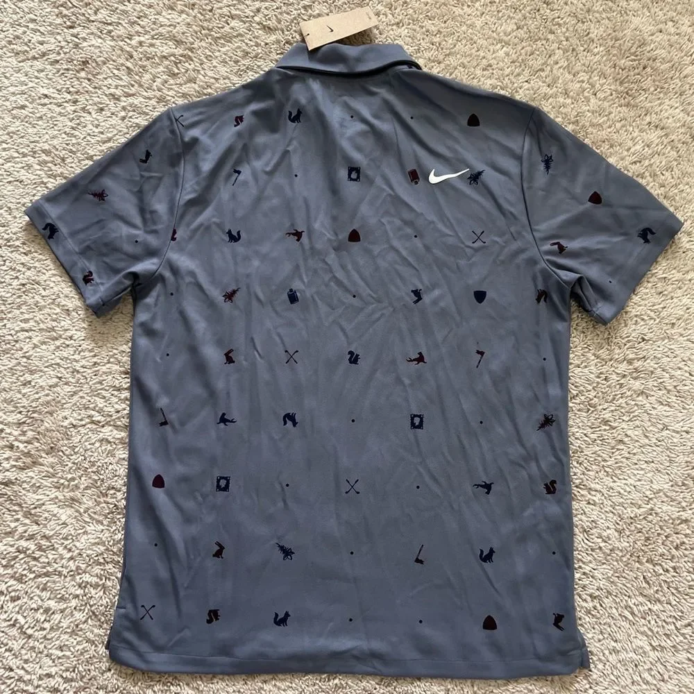 Nike Golf Polo Mens Dri-FIT Tour Icon All Over Print